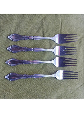 Stanley Roberts Stainless Flatware AUBERGE PATTERN 3 Salad, 1 Dinner Fork